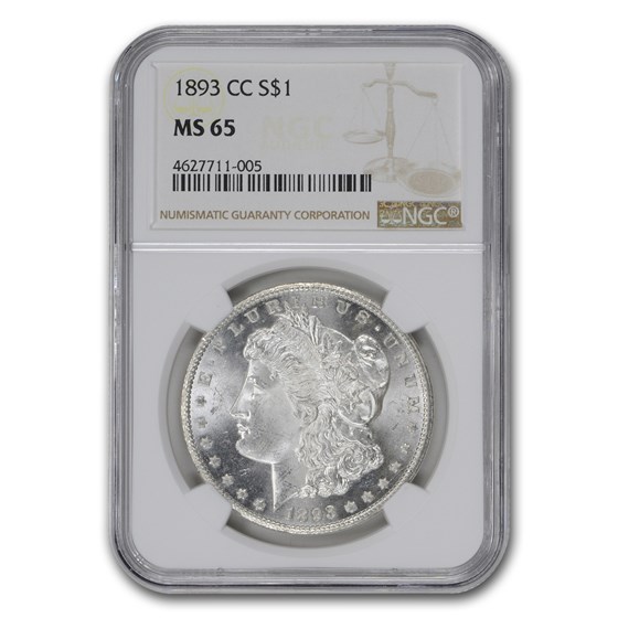 1893-CC Morgan Dollar MS-65 NGC 1893-CC Morgan Dollar MS-65 NGC